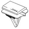 Auveco 21198 Door Cladding Molding Clip, (15 x 20 mm Top x 20 x 24 mm Bottom) Head, Nylon, White view 1