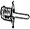 Auveco 17121 Split-Type Rivet, 3/16 in Dia x 5/64 to 15/64 in Grip Range, Aluminum, Black view 1