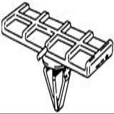 Auveco 20965 Rocker Panel Ground Effect Molding Clip, (16 x 50 mm) Head, Nylon, Black