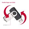 Hama 128 GB USB Flash Drive USB 2.0 Data Stick (15 MB/s Data Transfer, with Eyelet for Attaching to Key Ring, Memory Stick, Metal Memory Stick, Suitable for Windows/MacBook) Silver view 3