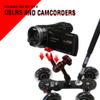 Vidpro SK-22 Professional Skater Dolly - Rolling Slider for DLSR Cameras & Camcorders Ideal for Low-Level Shooting & Panning 25 Lbs Capacity Smooth Rubber Wheels 7 Mounting Points & Extendable Handle view 3
