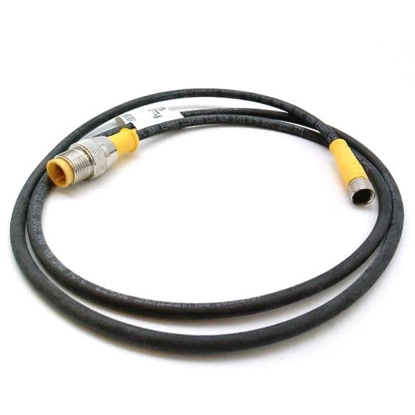 TURCK PKG 3M-1-RS 4T/S90 1 METER LENGTH, 3 WIRE, CORDSET, M12 EUROFAST, M8 PICOFAST, NICKEL PLATED BRASS COUPLING, NO LEDS, STANDARD PLUG BODY, STRAIGHT FEMALE CONNECTOR, STRAIGHT MALE CONNECTOR, T BA