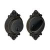 Schlage B60 N BRK 716 Deadbolt with Brookshire Trim, Keyed 1 Side, Highest Residential Security, Aged Bronze view 1