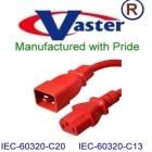Super E Cable_2B573_06 North American Power Extension Cord (RED) IEC-60320-C13 to IEC-60320-C20 14 AWG_ 6 Ft