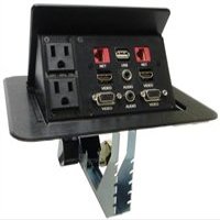 Altinex Tilt N Plug Hybrid TNP528 Power Data Center - HDMI, VGA, USB, RJ45, 3.5mm Audio
