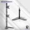 VIVO Dual Monitor Desk Stand Free-Standing LCD Mount, Holds in Stacked Vertical Position 2 Ultrawide Screens up to 34 inches, Black, STAND-V002L view 3