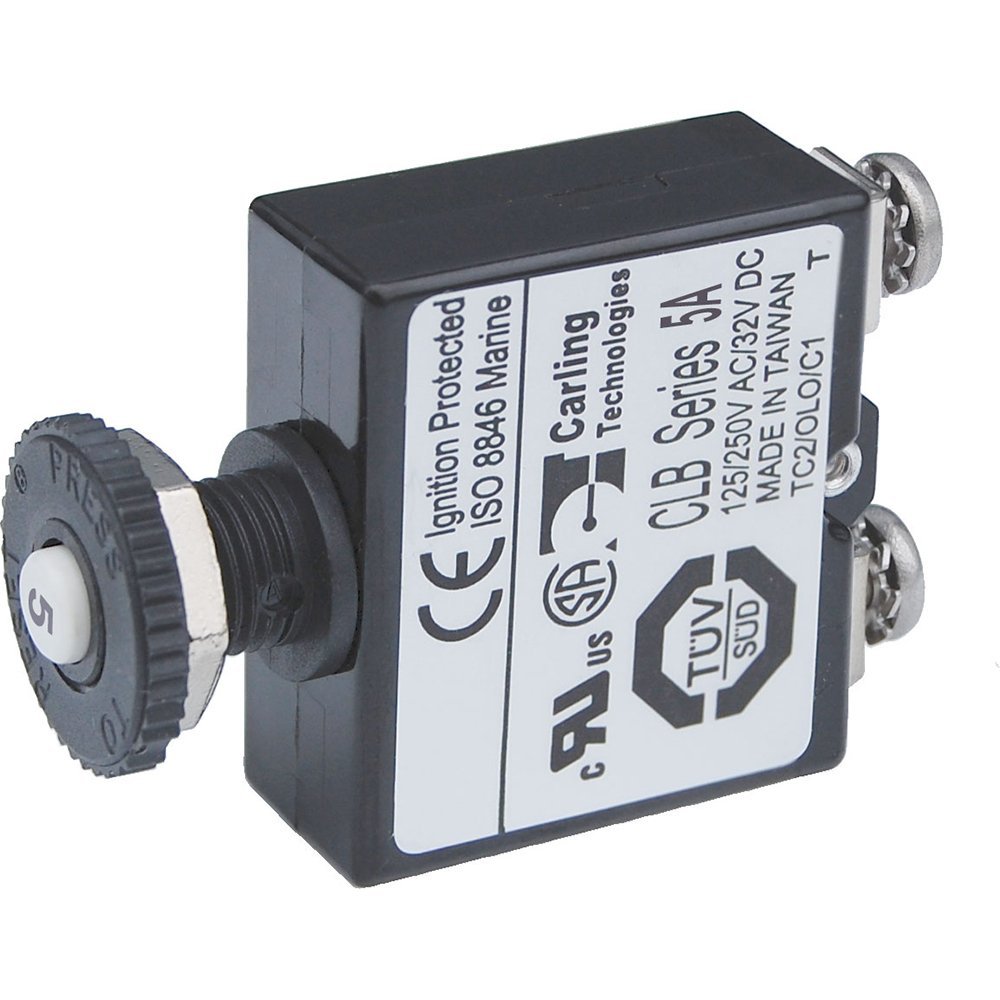 Blue Sea Systems 2130 Circuit Breaker Push Button, 5A