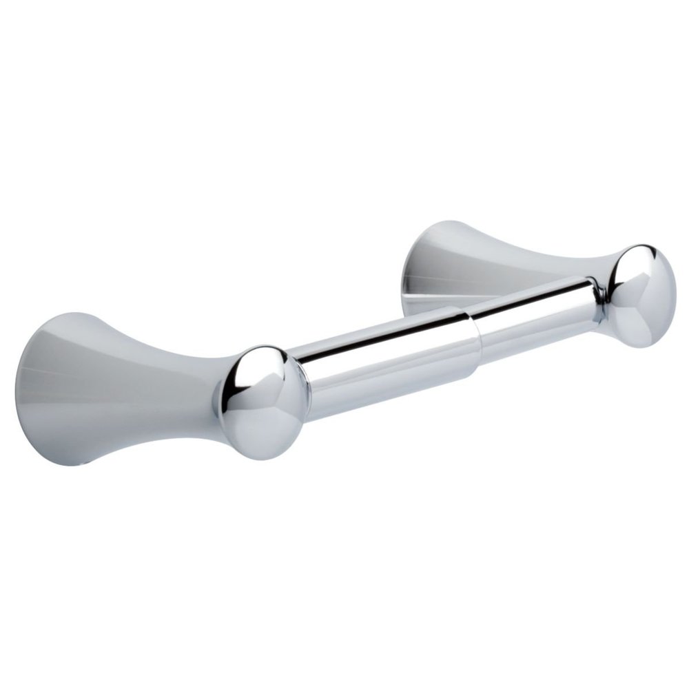 Franklin Brass Somerset (1-Pack) Toilet Paper Holder Polished Chrome Tissue Roll Holder for Bathroom Organization and Storage Spring-Loaded Toilet Tissue Holder Wall Bathroom Accessories 139568