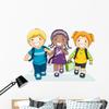 Kids Going to School Wall Decal Wallmonkeys Peel and Stick Educational Graphics (48 in W x 34 in H) WM24195 view 1