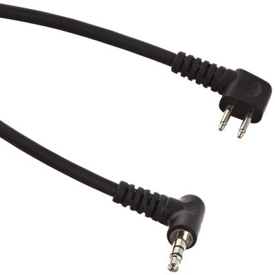 3M Peltor Audio Input Cable FL6N, 3.5mm Stereo Plug, 36" Length, Black