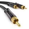 KabelDirekt  RCA/Phono Y Cable  15ft Long  1 to 2 RCA/Phono, Stereo Audio Cable (Coax, Male/Male Plugs, Analog/Digital, Adapter for subs/amps/Hi-Fis/Home Theater/receivers, Black) view 3
