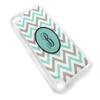 CLEAR Chevron Zig Zag Turquoise Striped Monogram Initial B Snap-On Cover Hard Carrying Case for iPod 5/5th Generation view 1