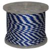 T.W Evans Cordage Co. 98012 5/8-Inch by 200-Feet Solid Braid Propylene Multifilament Derby Rope, Blue and White view 1