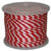 T.W Evans Cordage Co. 98326 3/8-Inch by 500-Feet Solid Braid Propylene Multifilament Derby Rope, Red and White view 1