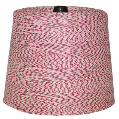 T.W Evans Cordage 07-041 4 Poly Variegated 2-Pound Cone, 9600-Feet, Red and White