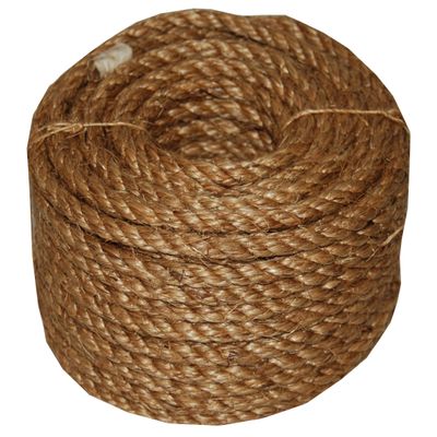 Wellington 28764 Twisted Rope, 1/4 in Dia x 50 ft L, 54 lb., Manila Fiber, Natural