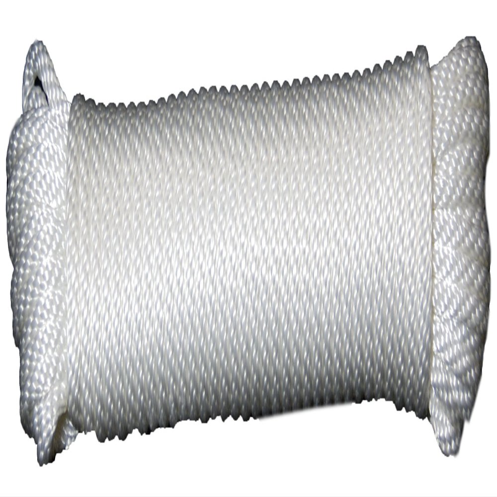 T.W Evans Cordage Co. 44-128 3/8-Inch Solid Braid Nylon Rope 100-Feet Hank