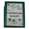 T.W Evans Cordage G1620 16-Feet by 20-Feet Contractor Grade Poly Tarp, Black/Green view 1