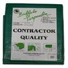 T.W Evans Cordage G1020 10-Feet by 20-Feet Contractor Grade Poly Tarp, Black/Green view 1