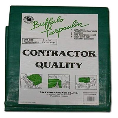T.W Evans Cordage G2030 20-Feet by 30-Feet Contractor Grade Poly Tarp, Black/Green