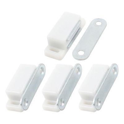 uxcell 4 Pcs Plastic Case Metal Plate Cupboard Door Magnetic Catch 1.8"
