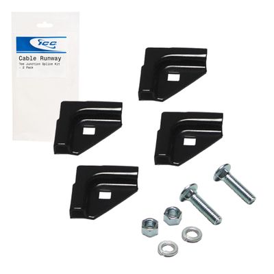 ICC Cable Runway Tee Junction Splice Kit 2-Pack | Steel, Black Powder Coat, 90 Runway Branching