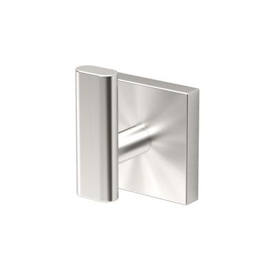 Gatco 4075 Elevate Single Robe Hook, Wall Mounted Hook for Bathroom Towels & Robes, Satin Nickel