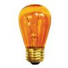4 Qty. Halco 11W S14 AMB TRANS 130V Halco S14AMB11T 11w 130v Incandescent Transparent Amber Lamp Bulb view 1