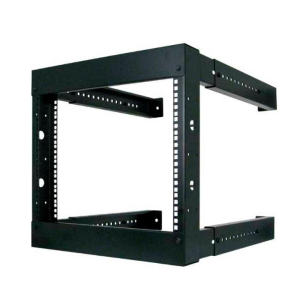 8U Open Wall Mount Frame Rack - Adjustable Depth 18"-30"