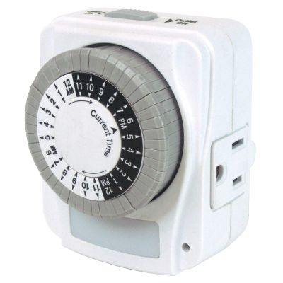 Prime Wire & Cable TNINL2412 1-Outlet 24 Hour Electro Mechanical Timer with Nightlight