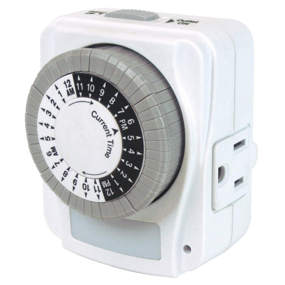Prime Wire & Cable TNINL2412 1-Outlet 24 Hour Electro Mechanical Timer with Nightlight
