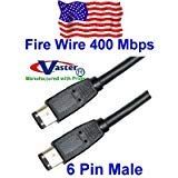 10 Ft IEEE 1394a 400 Mbps Data Cable, 6P to 6P,