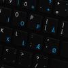 4Keyboard MAC NS Danish - English Non-Transparent Keyboard Decals Black Background for Desktop, Laptop and Notebook view 4