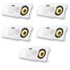 Acoustic Audio HD-6c Flush Mount Speakers Dual 6.5" Woofers in Wall 5 Pack view 1