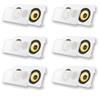 Acoustic Audio HD-6c Flush Mount Speakers Dual 6.5" Woofers in Wall 6 Pack view 1