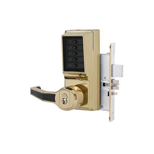 Kaba Ilco - L8148B-03-41 - Mechanical Push Button Lockset, 5 Button, Vandal Resistant, Entry, Bright Brass
