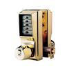 Kaba Ilco - EE1021B/EE1021B-03-41 - Mechanical Push Button Lockset, 5 Button, Vandal Resistant, Lock Entry and Egress, Bright Brass view 1
