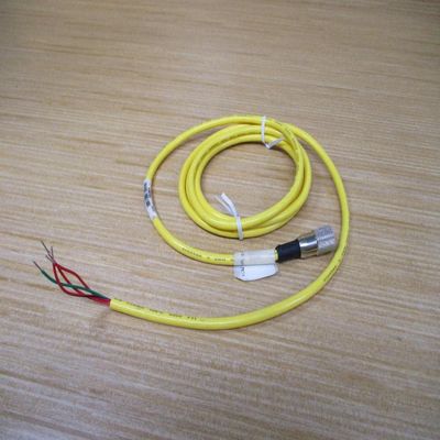 BANNER ENGINEERING MQEAC-406 75291 - CORDSET C-Code M12 Single Ended;4-PIN Straight Female Connector; 1.83 M (6.00 FT) in Length; Yellow PVC Jacket, Nickel-Plated Brass NUT