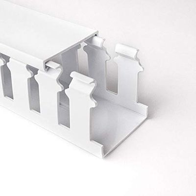 "HellermannTyton 181-15208 SLOTTED WALL DUCT, 1.5INX2IN NON-ADHESIVE, PVC, WHITE, 5-6FT STICKS"