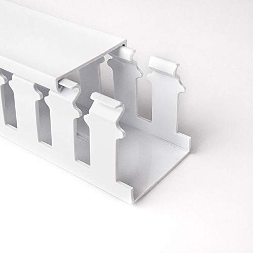 "HellermannTyton 181-15208 SLOTTED WALL DUCT, 1.5INX2IN NON-ADHESIVE, PVC, WHITE, 5-6FT STICKS"