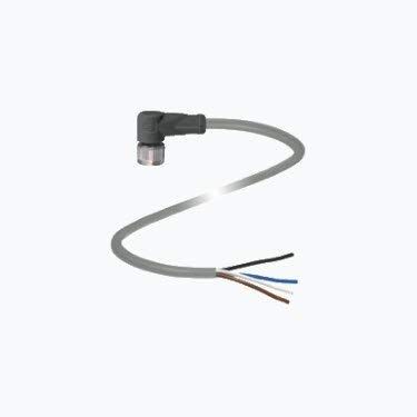 PEPPERL & FUCHS V1-W-2M-PUR 250 VDC, 250 VAC, M12 X 1.00 Connector, Right Angle Plug, Sensor, 2 Meters, 4 AMP
