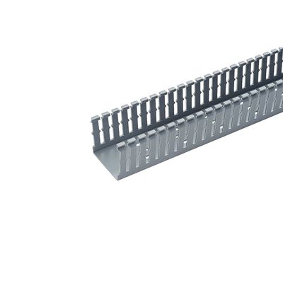 Panduit F1X1.5LG6 Type F Narrow Slotted Duct, PVC, Light Gray