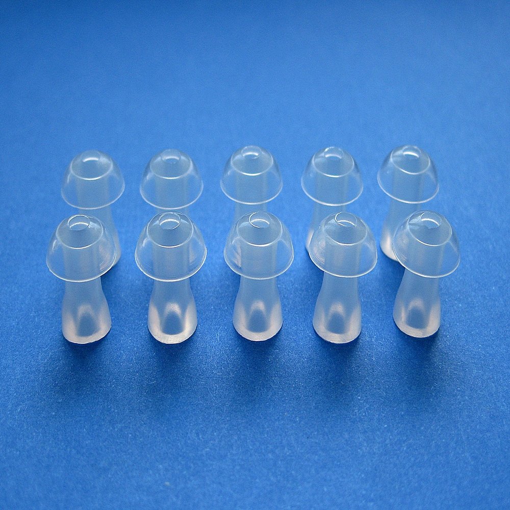 10 Small (S) Soft Replacement Mushroom Domes Eartips Earbuds Compatible with Shure SE110, SE115,SE210,SE315,SE420,SE425,SE530 PTH,SE535, E3c, E4c, E4G, E5c, I3C, i4c, SCL3, SCL4, SCL5 Earphones