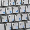 4Keyboard MAC NS German - English Non-Transparent Keyboard Stickers White Background for Desktop, Laptop and Notebook view 4