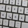 4Keyboard MAC NS German Non-Transparent Keyboard Stickers White Background for Desktop, Laptop and Notebook view 4