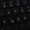 4Keyboard MAC NS German Non-Transparent Keyboard Stickers Black Background for Desktop, Laptop and Notebook view 4
