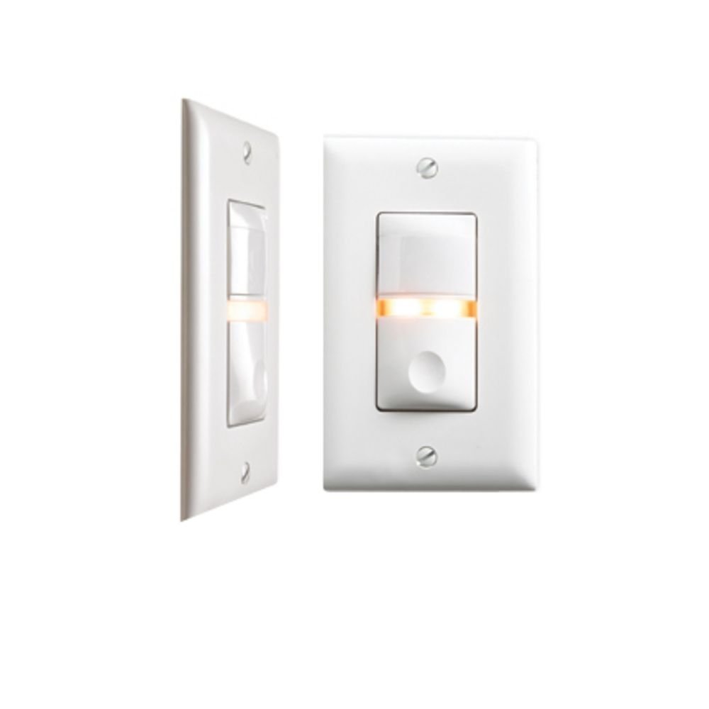 Wattstopper CS-50-W Residential PIR Vacancy Motion Sensor Switch, 120V, White