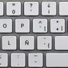 Apple NS Spanish Non-Transparent Keyboard Labels White Background for Desktop, Laptop and Notebook view 1