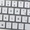 Apple NS Spanish Non-Transparent Keyboard Labels White Background for Desktop, Laptop and Notebook view 4