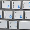 MAC NS Swedish/Finnish - English Matte Non-Transparent Keyboard Labels White Background for Desktop, Laptop and Notebook view 1
